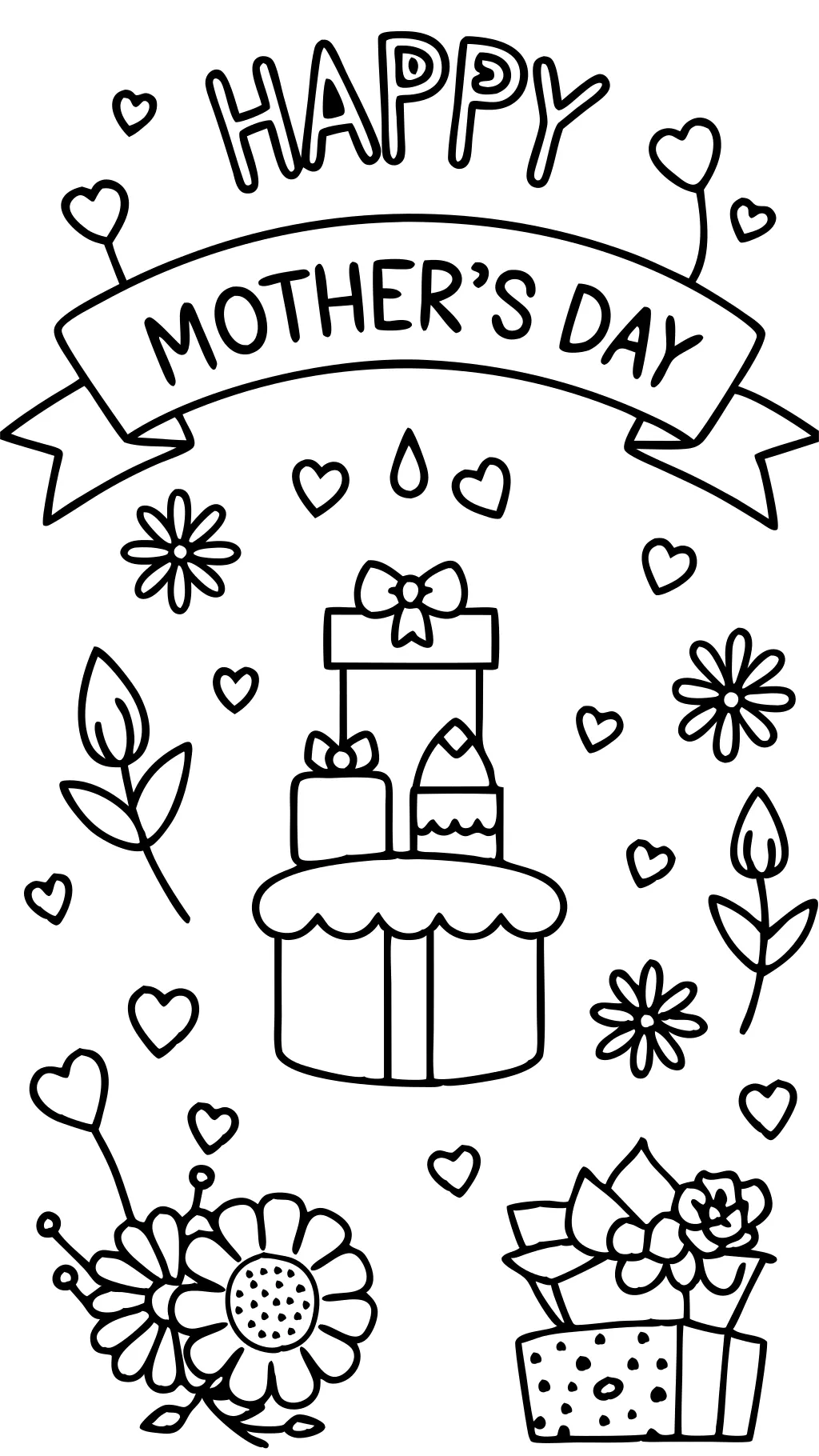 happy mothers day coloring pages